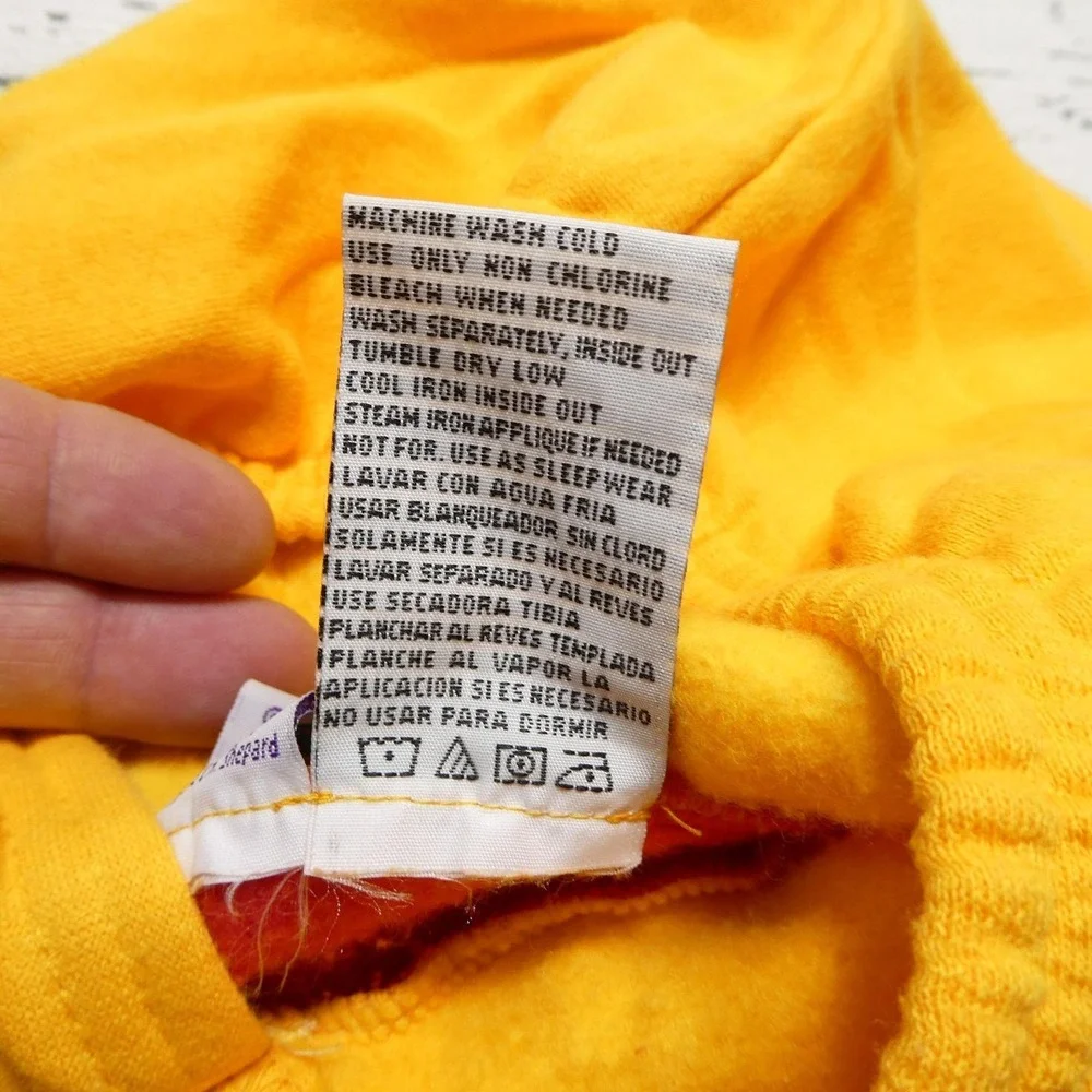 Vintage Winnie The Pooh Pajamas Toddler 4T Yellow Red Hooded Fleece One Piece